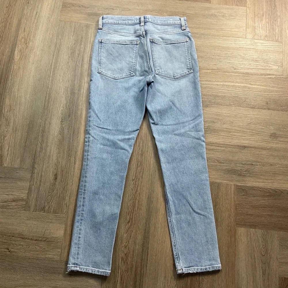 AGOLDE Willow High Rise Straight Leg‎ Button Fly Jeans Womens 25 Light Wash Blue